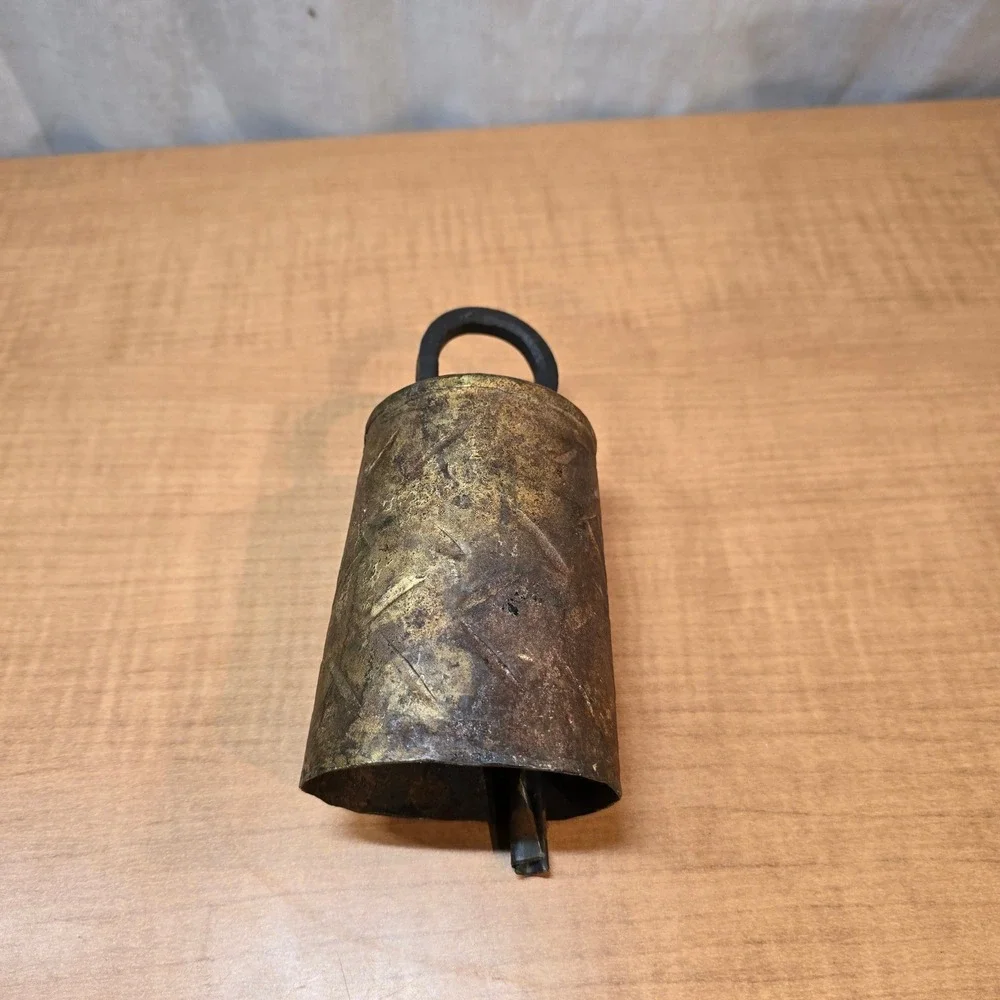 Cow Sheep Brass Bell Antique Vintage Primitive Large 5